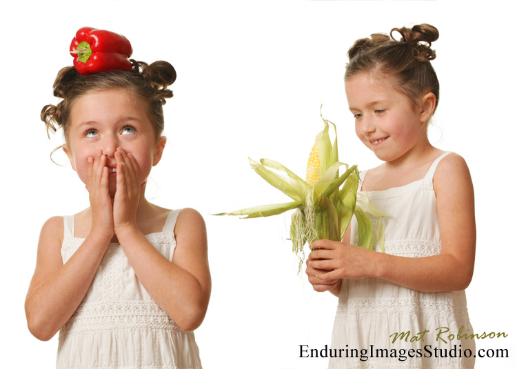 Commercial photographer with children modeling food. Denville, Morris County