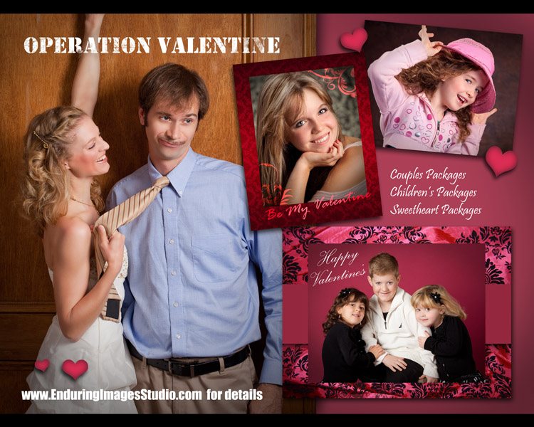 Valentines portrait photographs, valentines family portraits